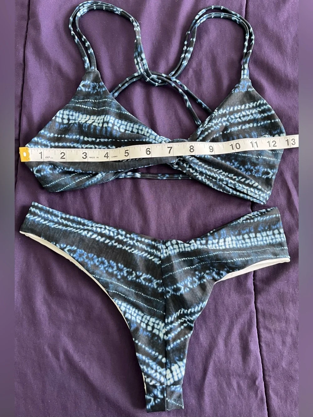 NEW L*Space Bikini Set Midnight Caravan Hartley Top & Sandy Bottom Medium Boho